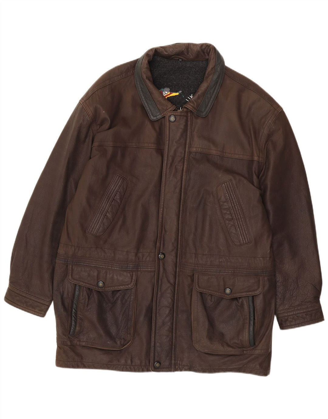 JOHN B muška kožna jakna UK 46 3XL smeđa koža