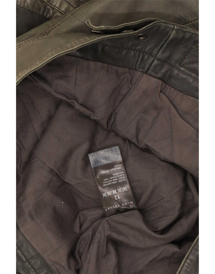 MINT VELVET Ženska kožna jakna UK 12 Srednje zelena