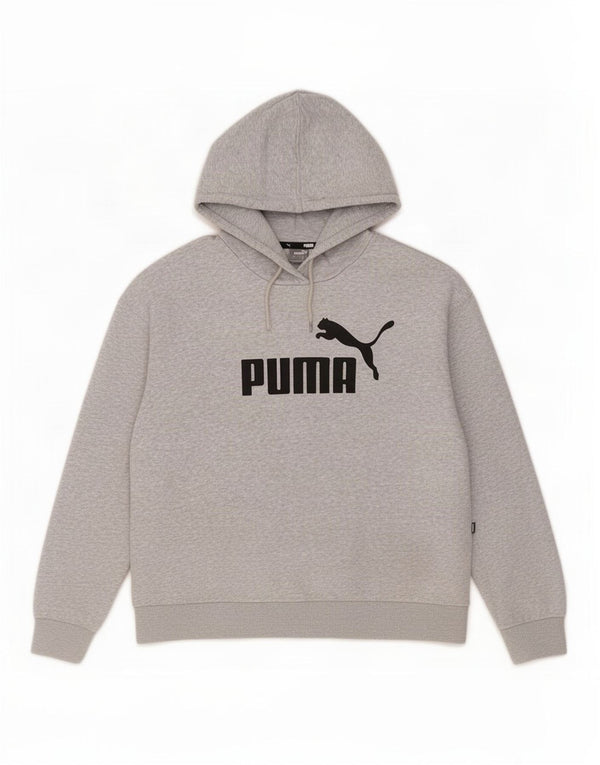 Puma ženska kratka velika majica s kapuljačom UK 16 Large Grey Cotton