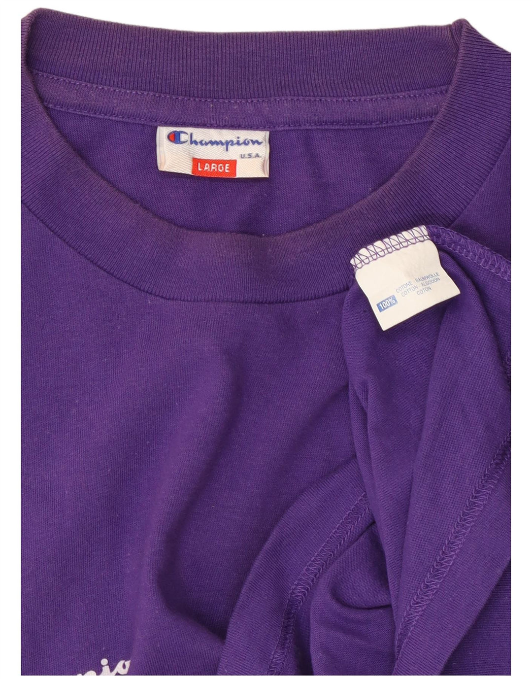 CHAMPION Ženska majica kratkih rukava s grafičkim motivima UK 16 Veliki ljubičasti pamuk