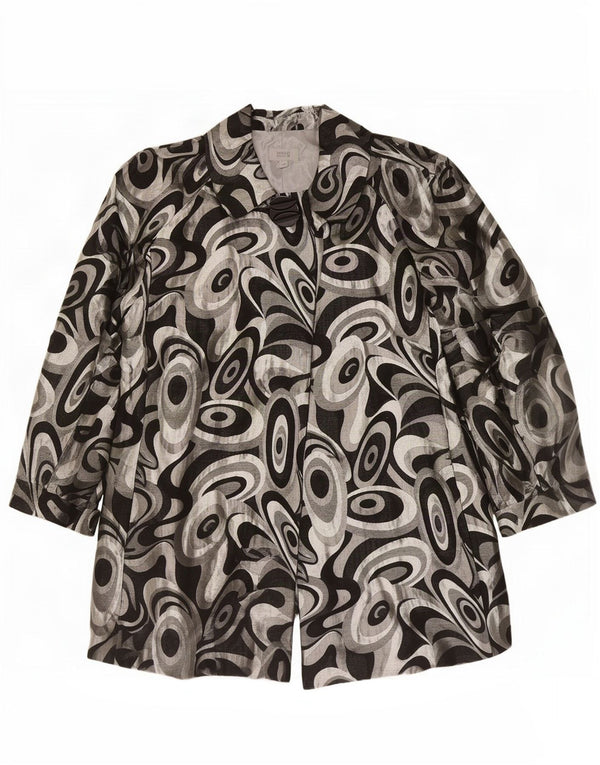 Marks & Spencer Womens Blazer Jacket UK 20 2XL Multicoloured Geometric