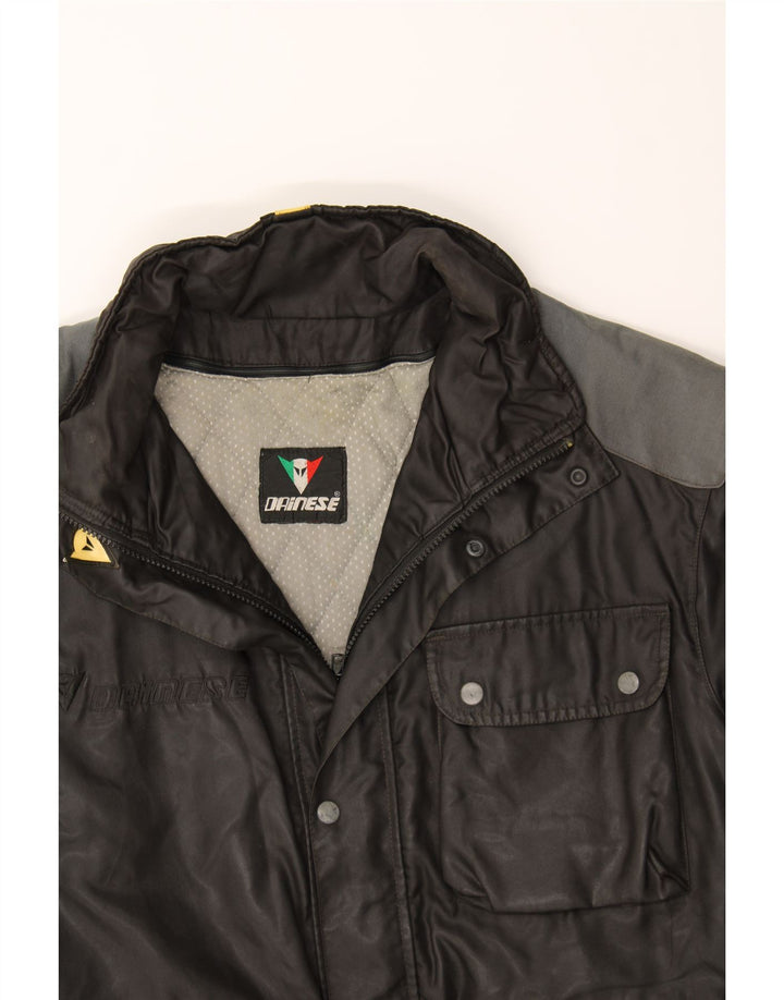 DAINESE Mens Windbreaker Coat IT 52 XL Black Colourblock Polyamide Vintage Dainese and Second-Hand Dainese from Messina Hembry 