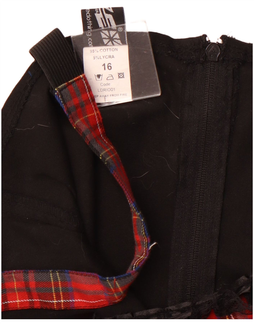 VINTAGE ženska haljina A-kroja bez rukava UK 16 Veliki crveni karirani pamuk