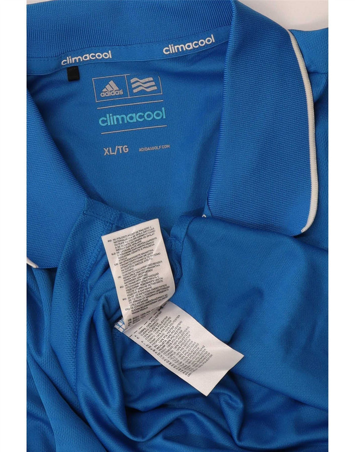 Adidas muška Climacool polo majica XL plavi prugasti poliester