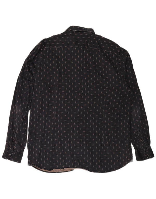 TED BAKER Muška košulja veličina 7 3XL tamnoplavi geometrijski pamuk