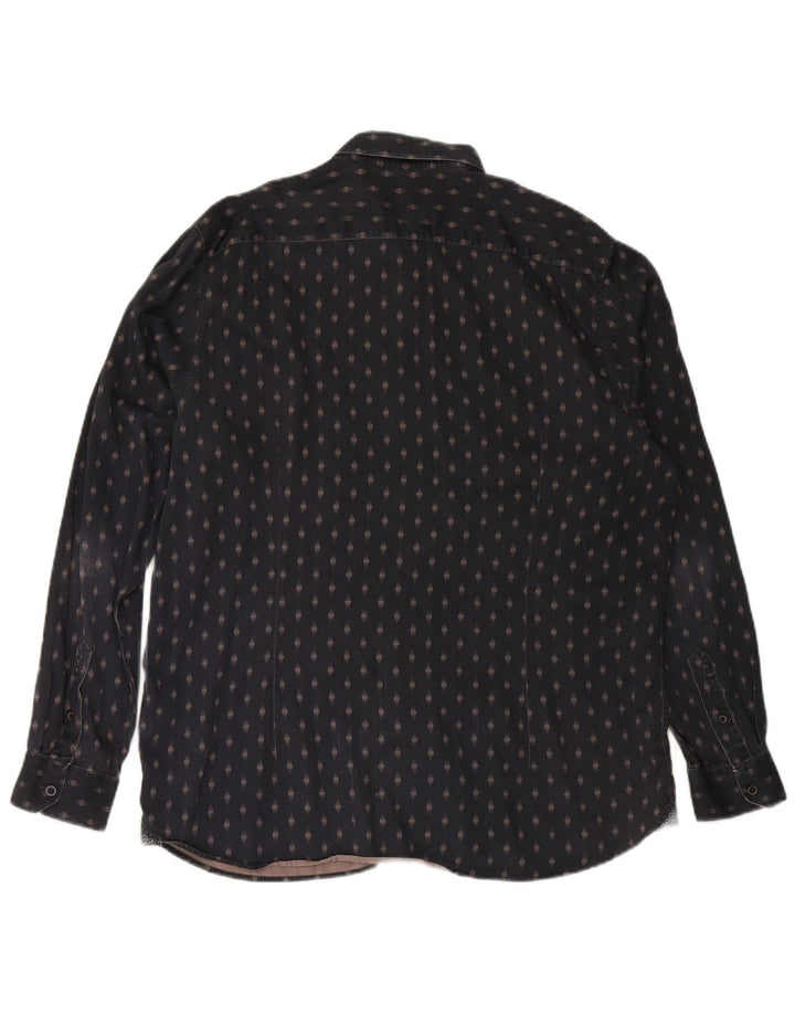 TED BAKER Muška košulja veličina 7 3XL tamnoplavi geometrijski pamuk