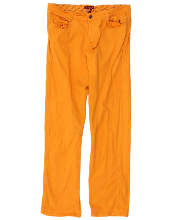 SIVIGLIA Muške ravne ležerne hlače W40 L36 Žuti pamuk