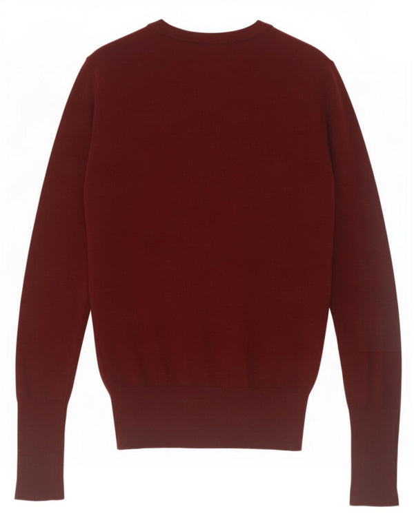 Zara ženski džemper s okruglim izrezom UK 10 Small Burgundy