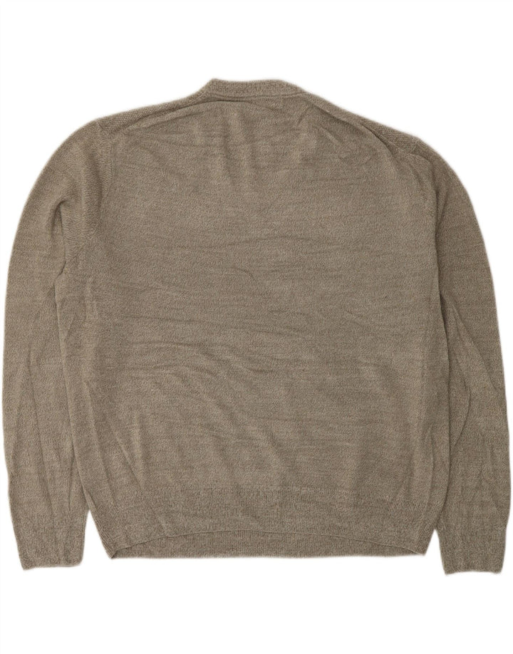 DOCKERS Muški džemper s V-izrezom XL kaki pjegavi akril