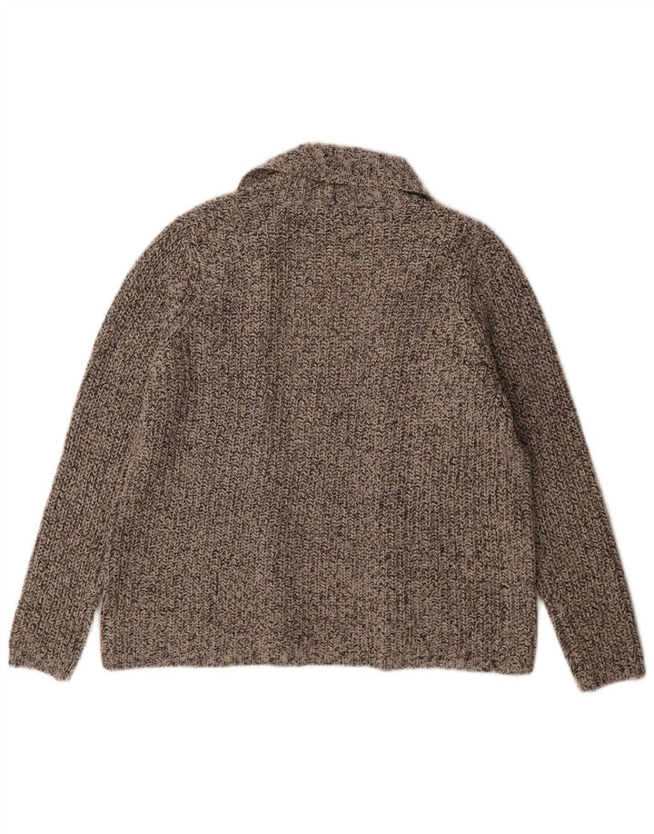 Marks & Spencer ženski otvoreni kardigan pulover UK 16 Large Grey Flected
