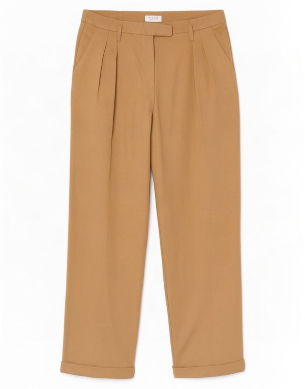 Topshop Womens High Waist Pegged Suit Trousers UK 12 Medium W30 L28 Beige