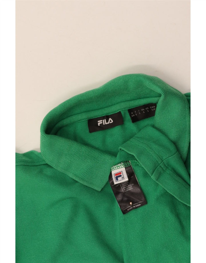 FILA Mens Polo Shirt Small Green Cotton