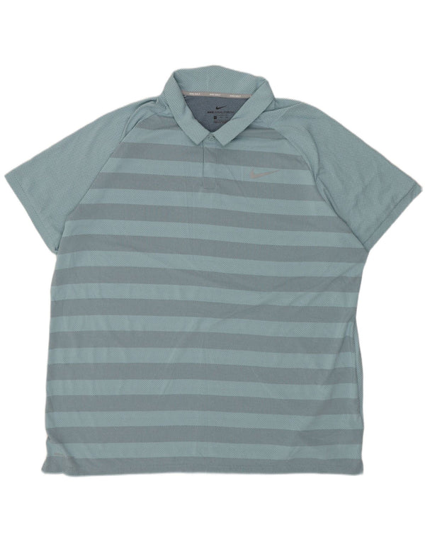 NIKE muška polo majica 2XL plavi prugasti poliester