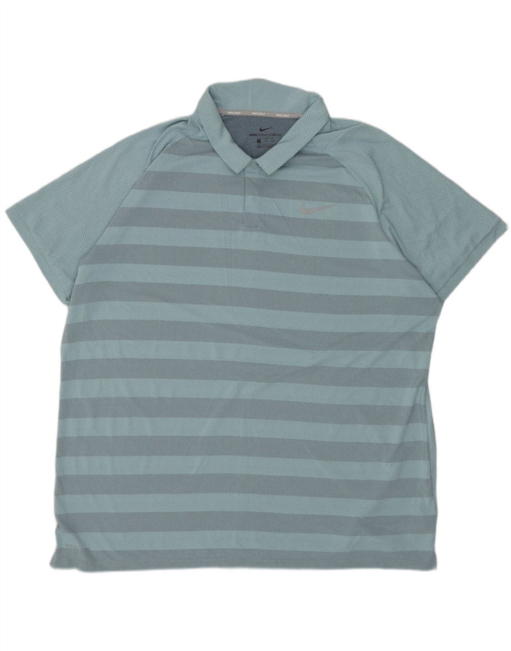 NIKE muška polo majica 2XL plavi prugasti poliester