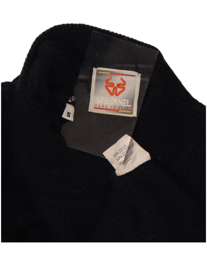 STEFANEL muški džemper s kornjačičastim ovratnikom Mali tamnoplavi vuneni