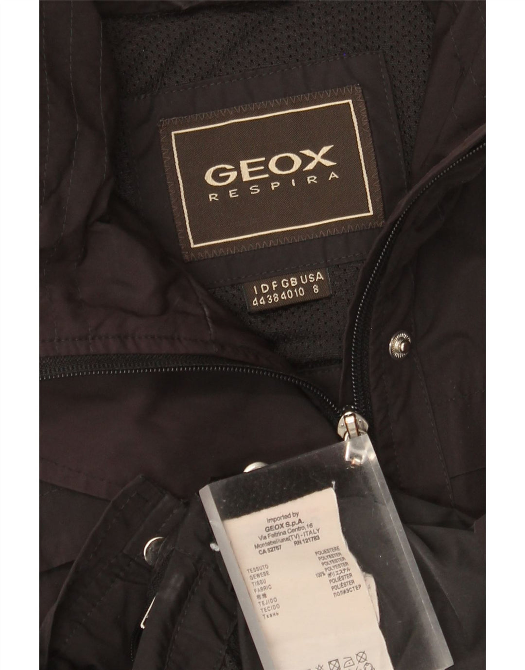 Geox ženska jakna Respira Utility UK 10 mala crna poliester