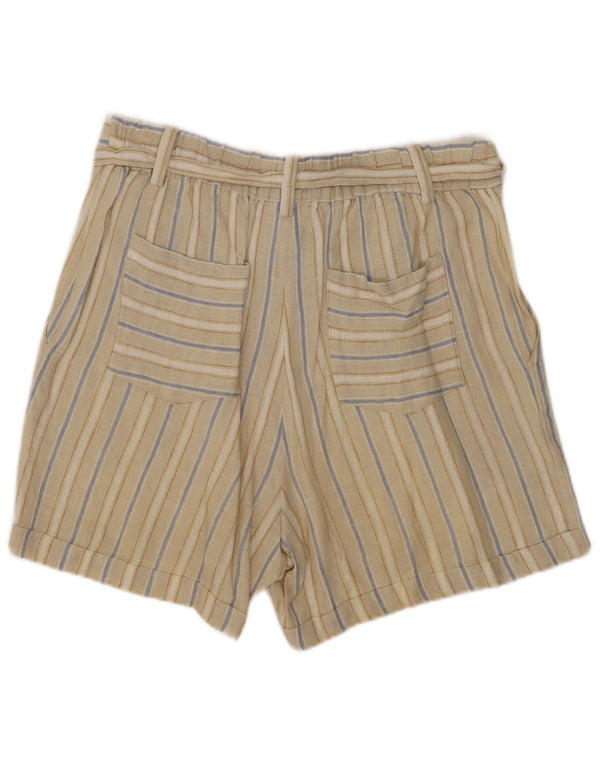 Ženske ležerne kratke hlače visokog rasta Massimo Dutti EU 36 XS W26 bež na pruge