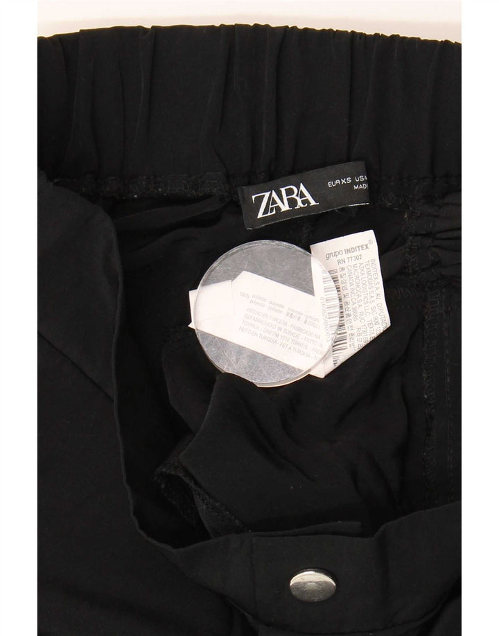 Zara ženske Joggers Cargo hlače XS W24 L25 crni poliester
