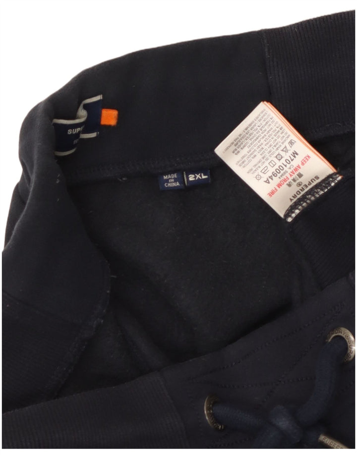 Superdry muška trenirka hlače Joggers 2XL tamnoplavi pamuk
