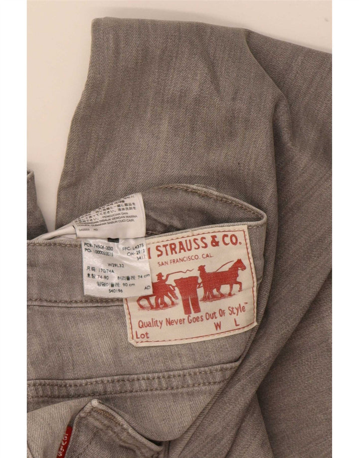 Levi's muške ravne traperice W29 L32 sivi pamuk