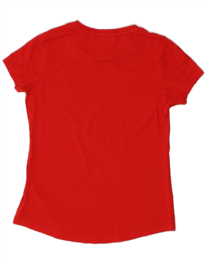 PUMA Womens T-Shirt Top UK 12 Medium Red Cotton Vintage Puma and Second-Hand Puma from Messina Hembry 