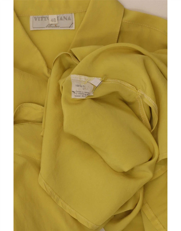 Vintage ženska košulja IT 48 XL žuta svila