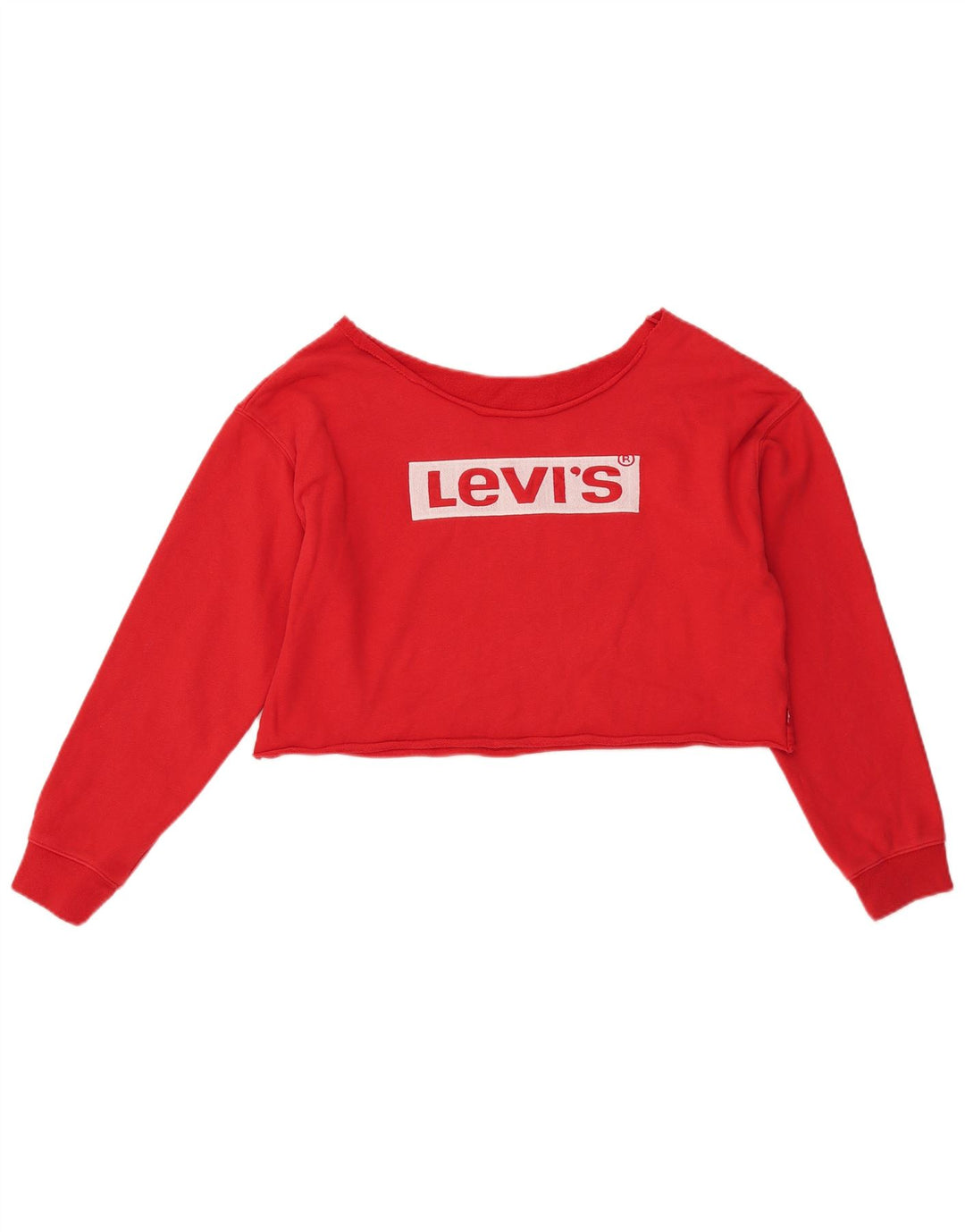 LEVI'S Ženska prekomjerna majica s kratkim rukavima UK 6 XS, crveni pamuk