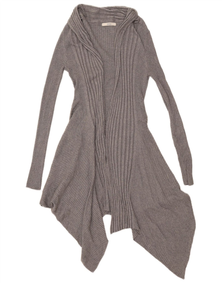 Marks & Spencer ženski prekomjerni dugi kardigan pulover UK 10 Small Gray