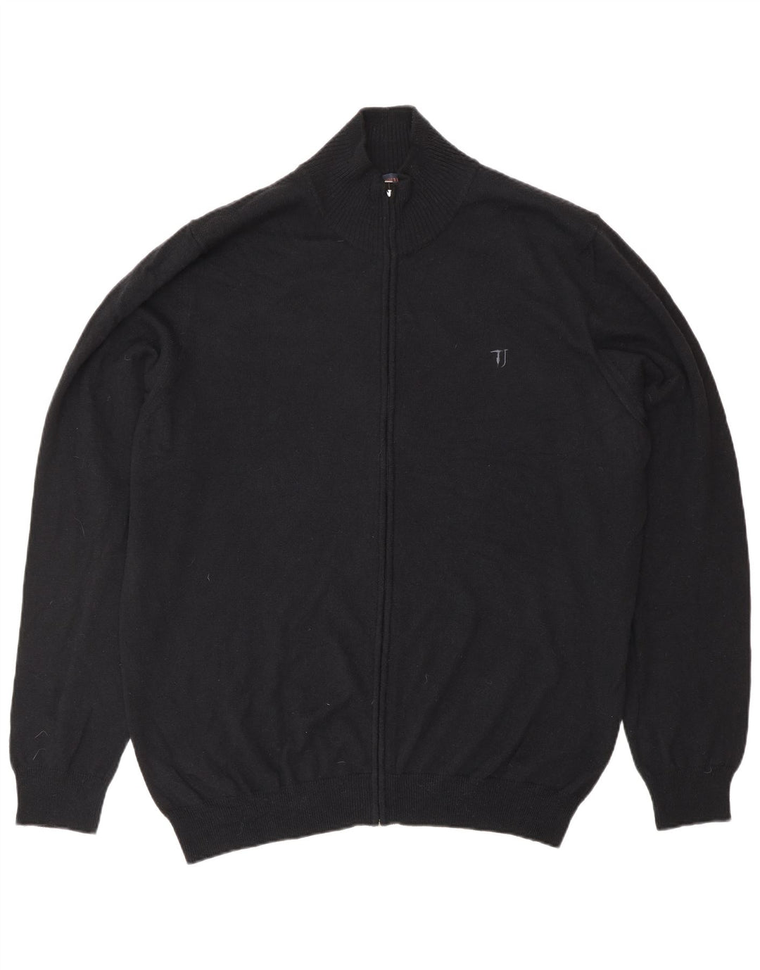 TRUSSARDI JEANS Muški kardigan pulover 3XL crna vuna