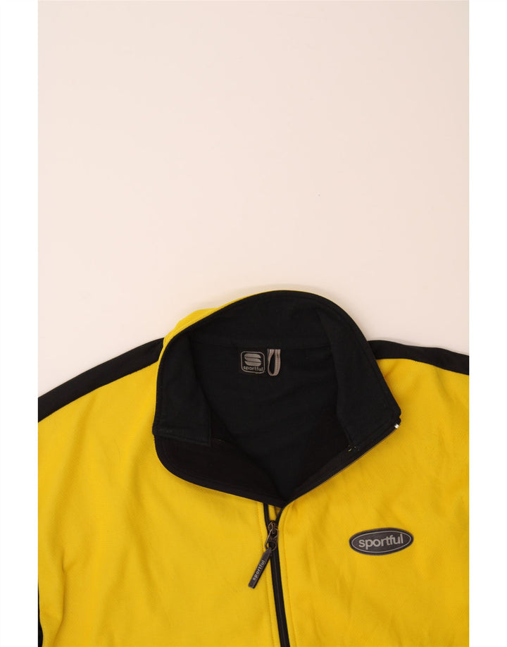 SPORTFUL Mens Tracksuit Top Jacket IT 48 Medium Yellow Colourblock Vintage Sportful and Second-Hand Sportful from Messina Hembry 