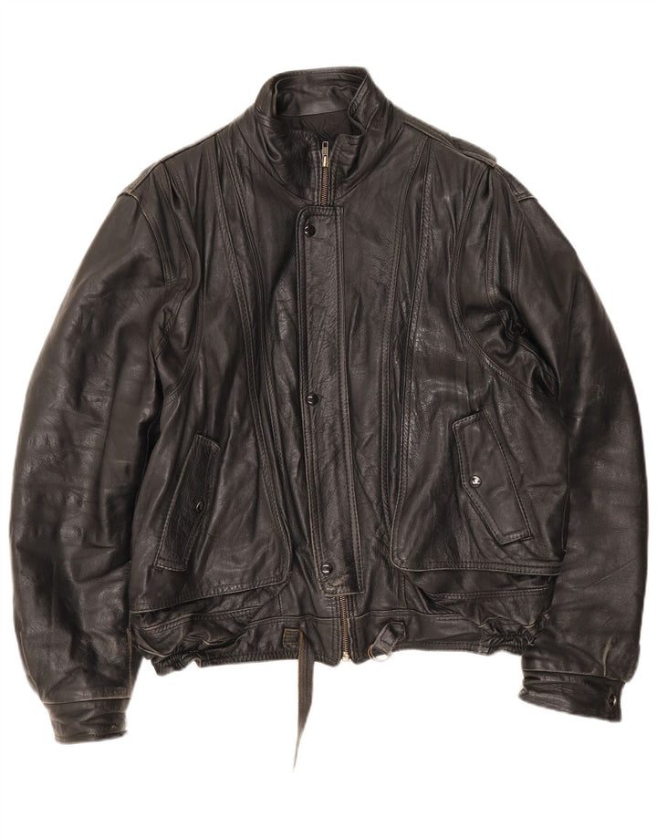Vintage muška kožna jakna UK 42 XL crvena