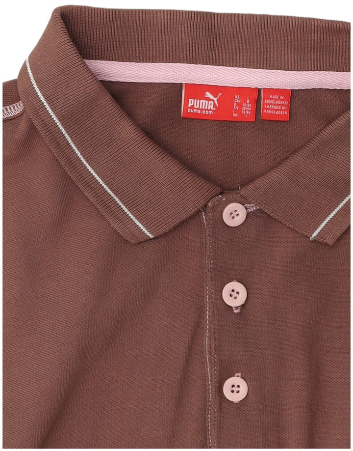 Puma muška polo majica Large Brown Cotton