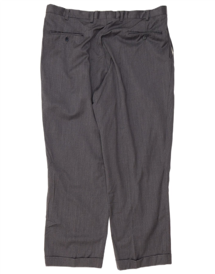 IZOD Muške hlače s štipaljkama W38 L29 Siva vuna
