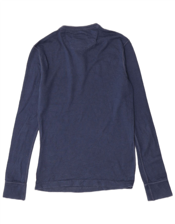 Superdry muška majica dugih rukava, mala tamnoplava pamuk