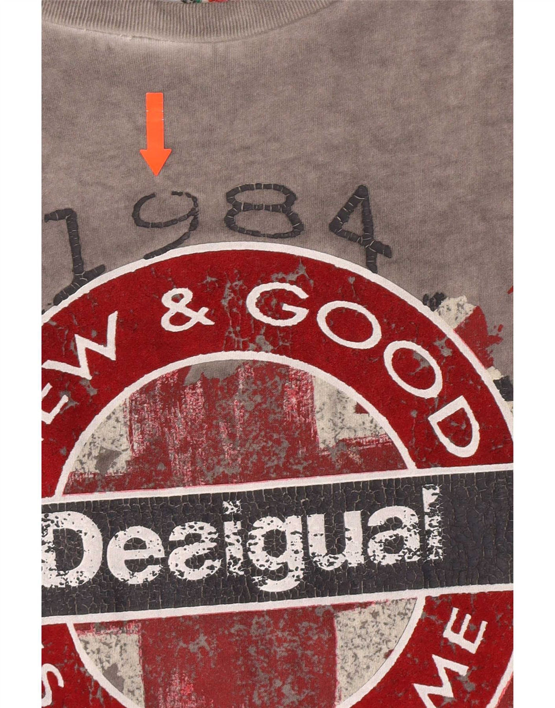 Desigual muška majica s grafičkim motivima srednje sivi pamuk