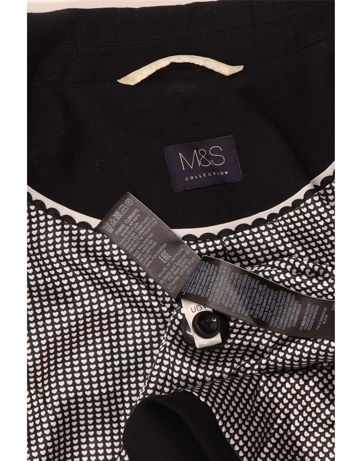 Marks & Spencer ženski sako sa 1 gumbom UK 20 2XL crni poliester