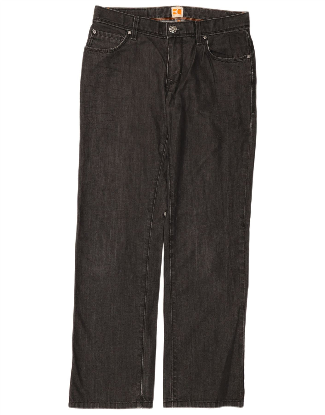 HUGO BOSS Ženske ravne traperice W33 L32 Sivi pamuk