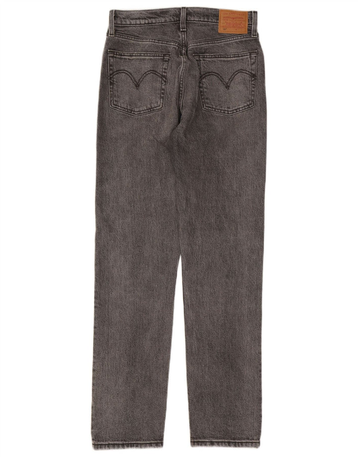 Levi's ženske 501 ravne traperice W26 L30 sivi pamuk