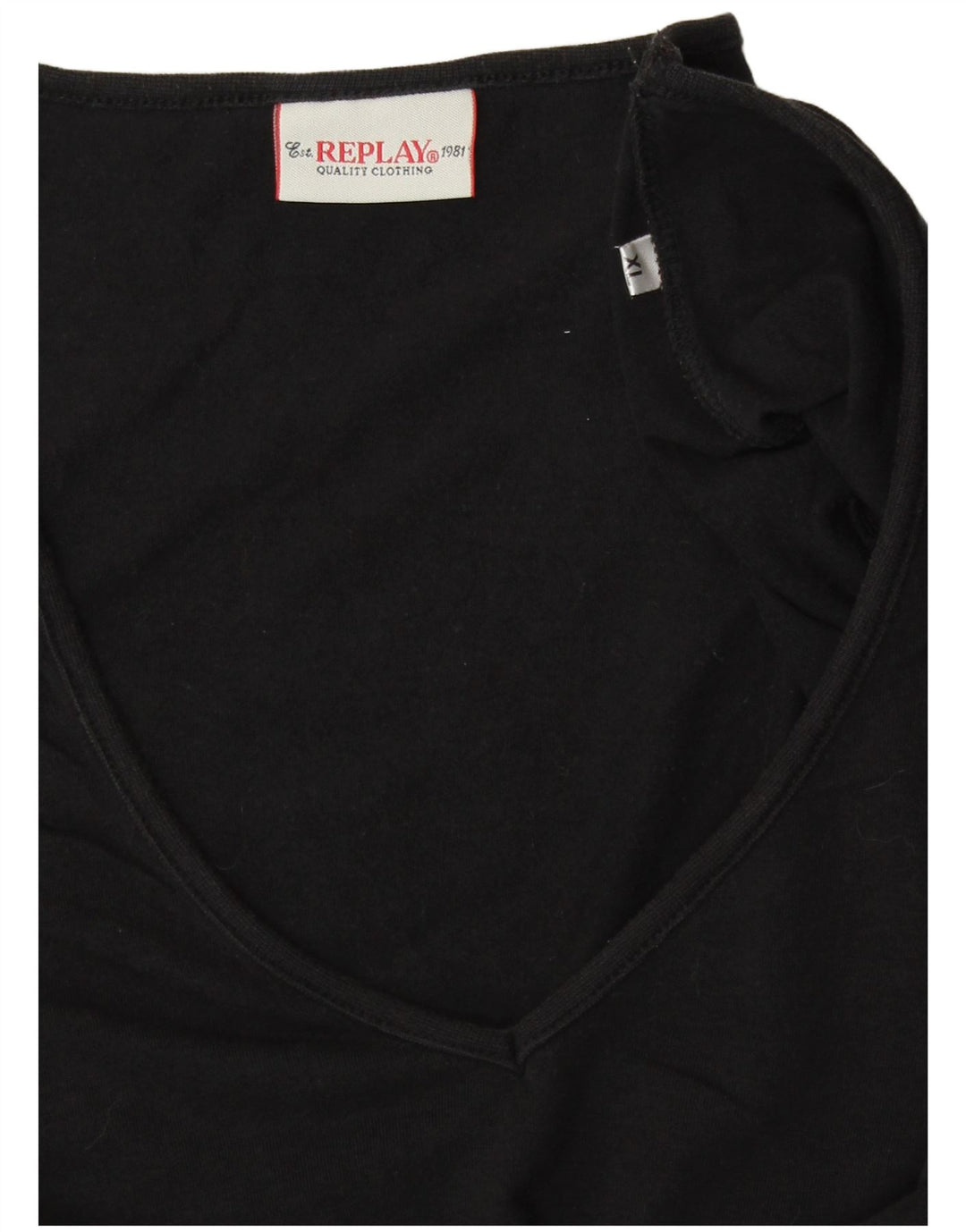 REPLAY Ženska majica kratkih rukava s grafičkim motivima UK 18 XL crna