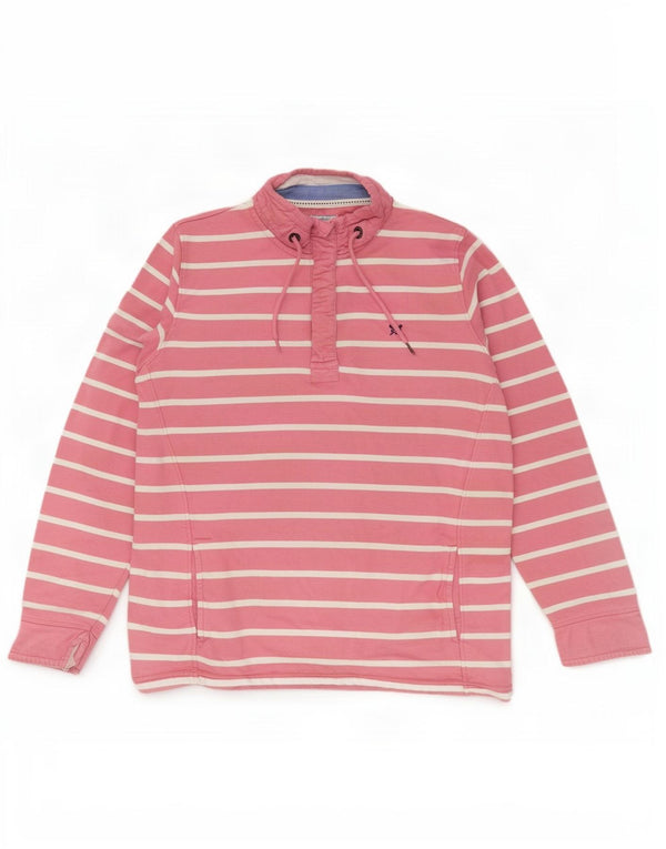 Crew Clothing Ženska prevelika majica s kratkim rukavima UK 14 Velike ružičaste pruge