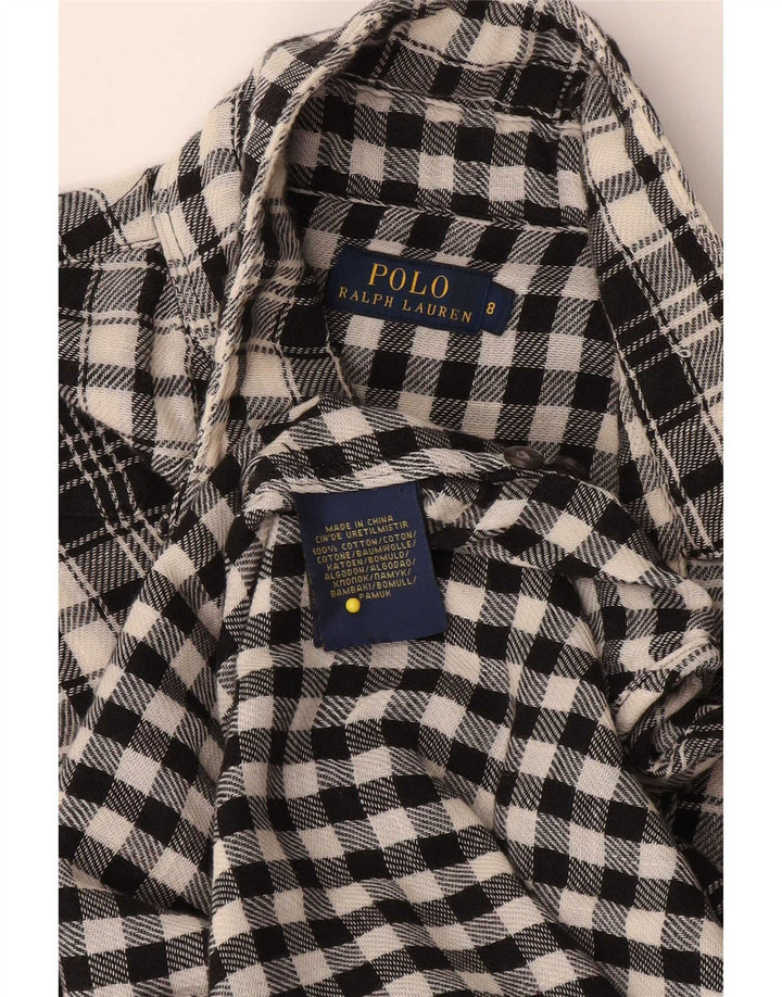 Polo Ralph Lauren ženska košulja US 8 srednje crne karirane pamučne boje