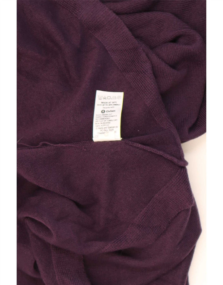 Marks & Spencer ženska majica tunike UK 14 Large Maroon Akril