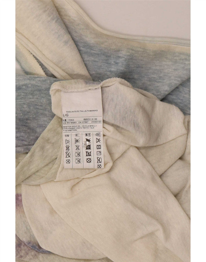 Benetton ženski gornji dio prsluka s grafičkim motivima UK 16 veliki plavi poliester u boji
