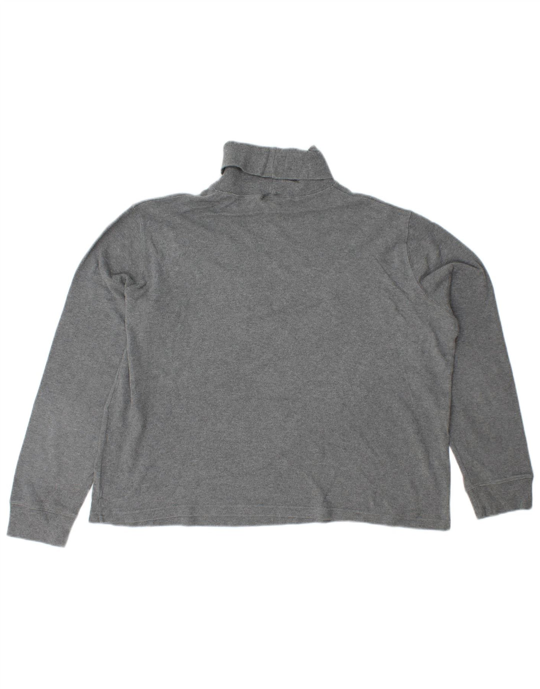 RALPH LAUREN Ženski pulover s rol izrezom UK 18 XL Sivi pamuk