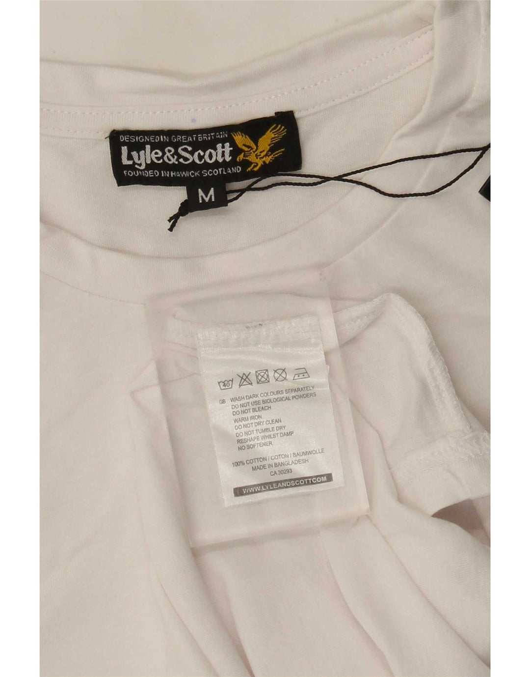 Lyle & Scott muška majica kratkih rukava Srednje bijeli pamuk
