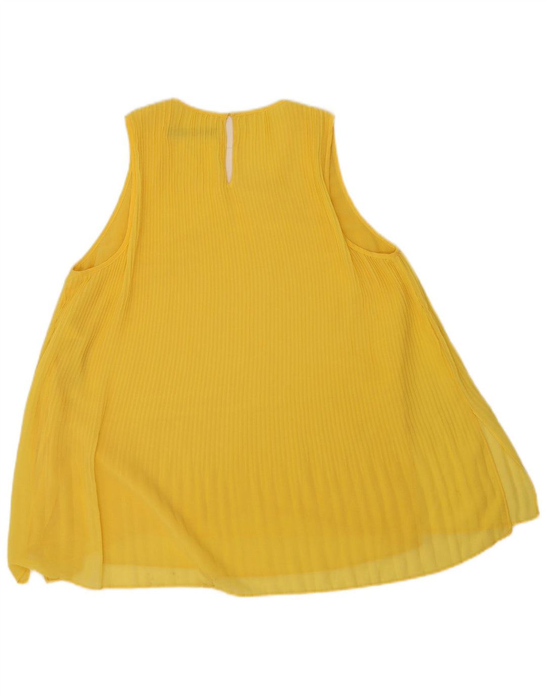 Zara ženski gornji dio bluze bez rukava UK 16 Veliki žuti poliester