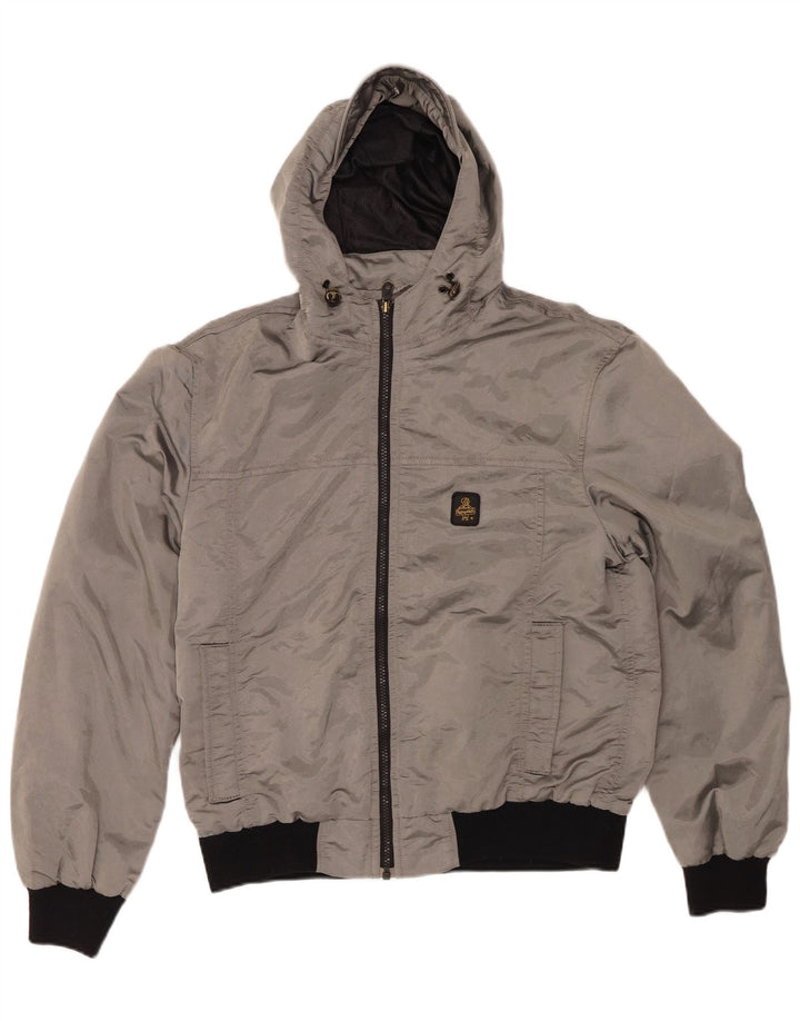 REFRIGIWEAR muška bomber jakna s kapuljačom UK 40 veliki sivi poliester