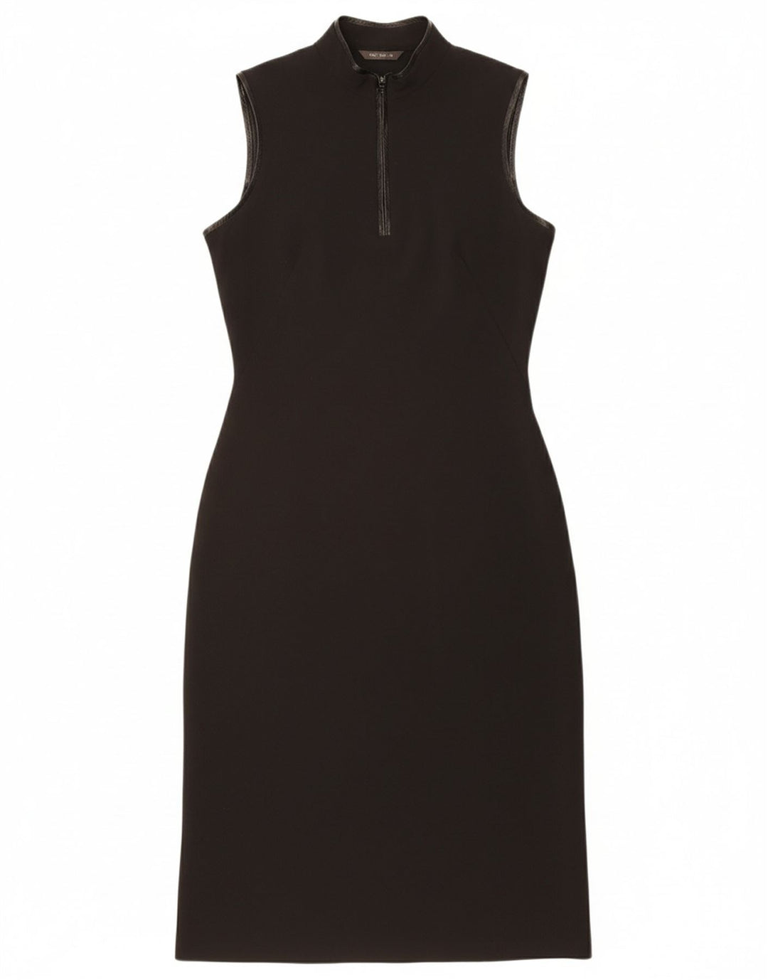 RIVER ISLAND Womens Sleeveless Sheath Dress UK 10 Small Black Polyester