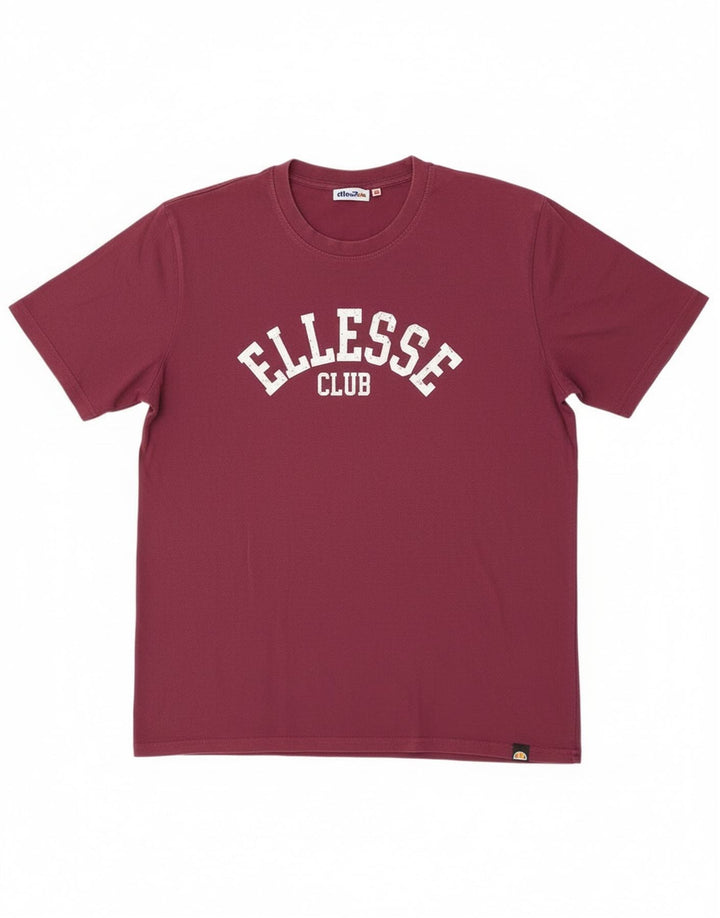 Ellesse Muška majica kratkih rukava s grafičkim motivima, veliki, kestenjasti pamuk