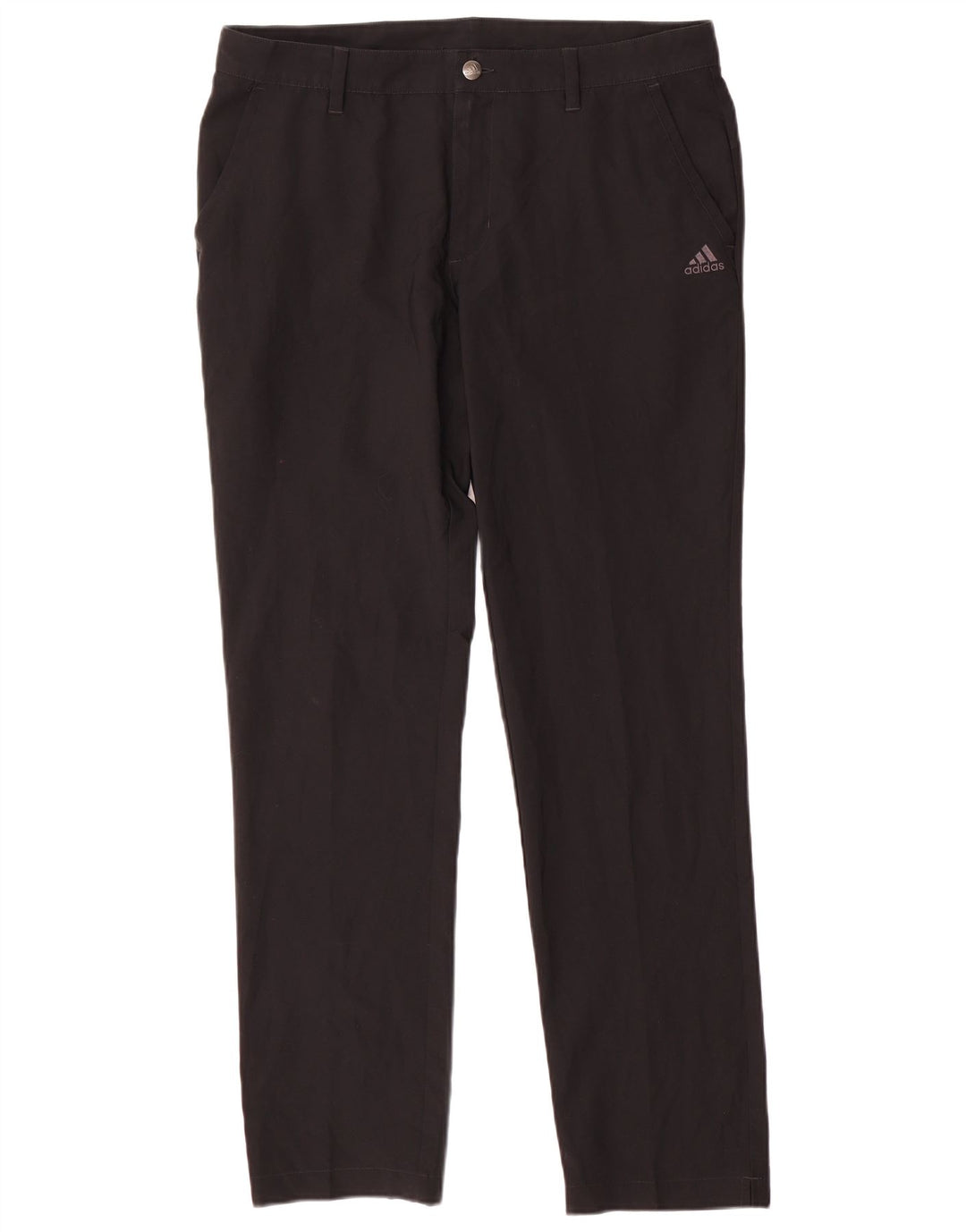 Adidas muške uske chino hlače W34 L32 crni poliester